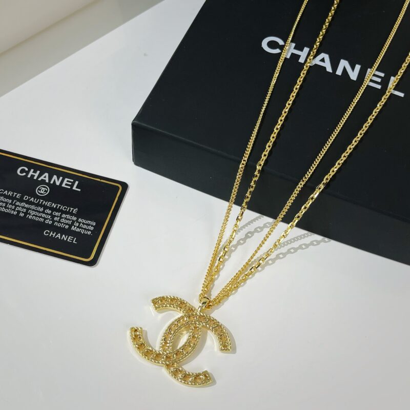 ☑️CHANEL香奈儿双层双c镂空项链 - Image 9
