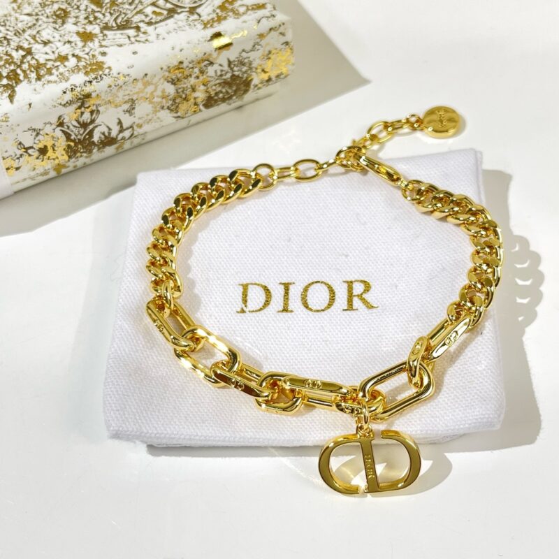 ☑️DIOR迪奥金色CD项链 手链 - Image 7