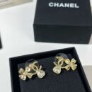 ☑️CHANEL香奈儿金色双c四叶草爱心耳钉耳环