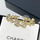 ☑️CHANEL香奈儿金色双c四叶草爱心耳钉耳环