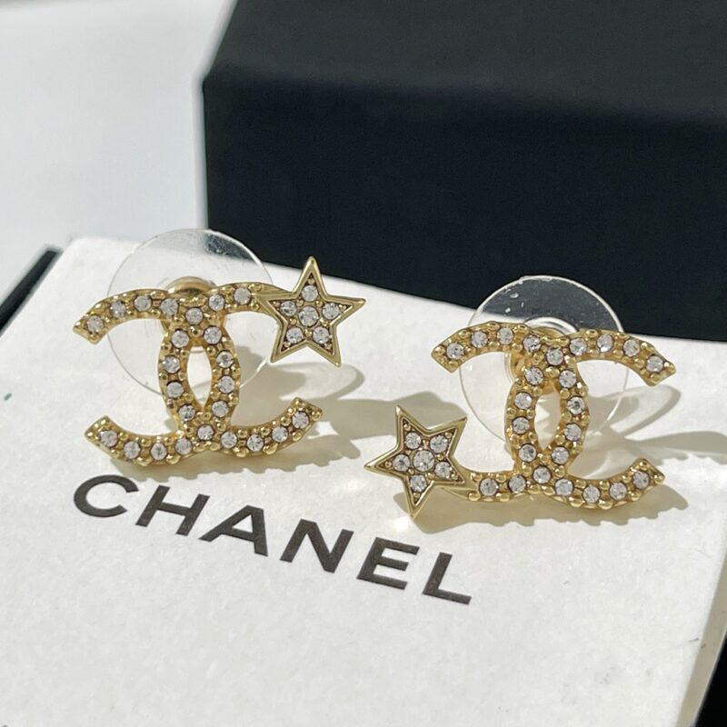 ☑️CHANEL香奈儿满钻双c星星耳钉耳环 - Image 7
