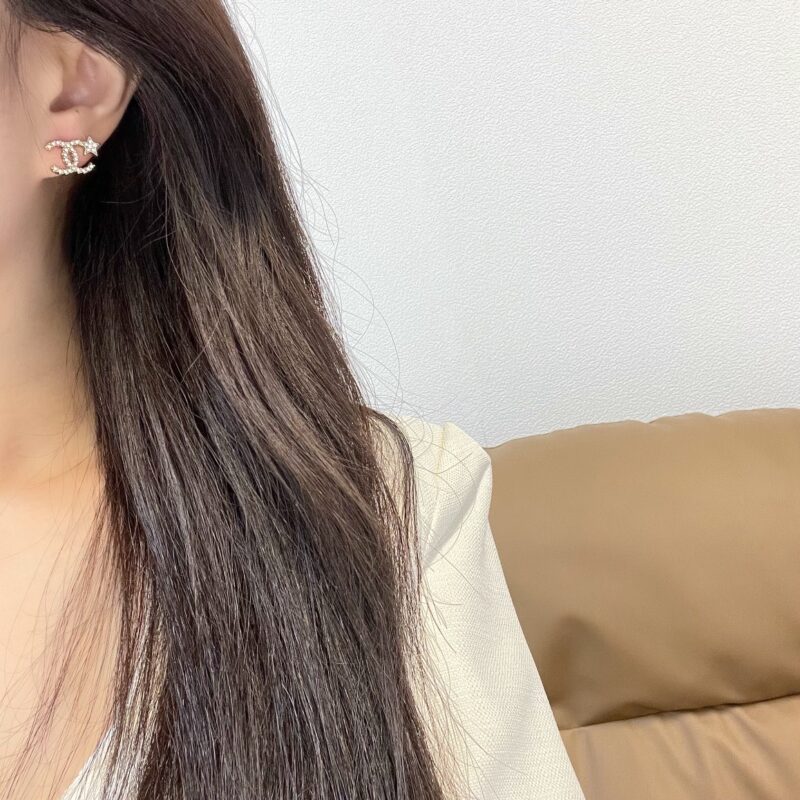 ☑️CHANEL香奈儿满钻双c星星耳钉耳环 - Image 8