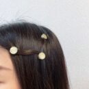 ☑️CHANEL香奈儿金色双c纽扣发夹发卡