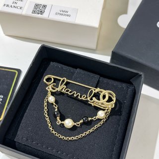 ☑️CHANEL香奈儿双c流苏珍珠别针🧷胸针