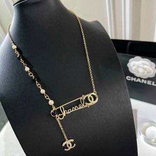 ☑️CHANEL香奈儿双c流苏珍珠别针🧷项链