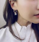 ☑️CHANEL香奈儿满钻双c耳钉耳环