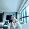 ☑️CHANEL香奈儿镂空爱心双c黑皮绳项链颈链