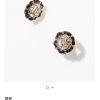 ☑️CHANEL香奈儿双c黑皮绳耳钉