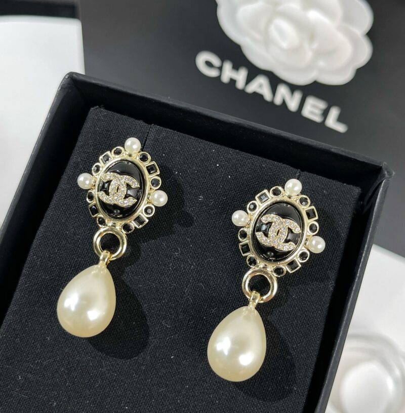 ☑️CHANEL香奈儿双c珍珠耳钉耳环 - Image 6
