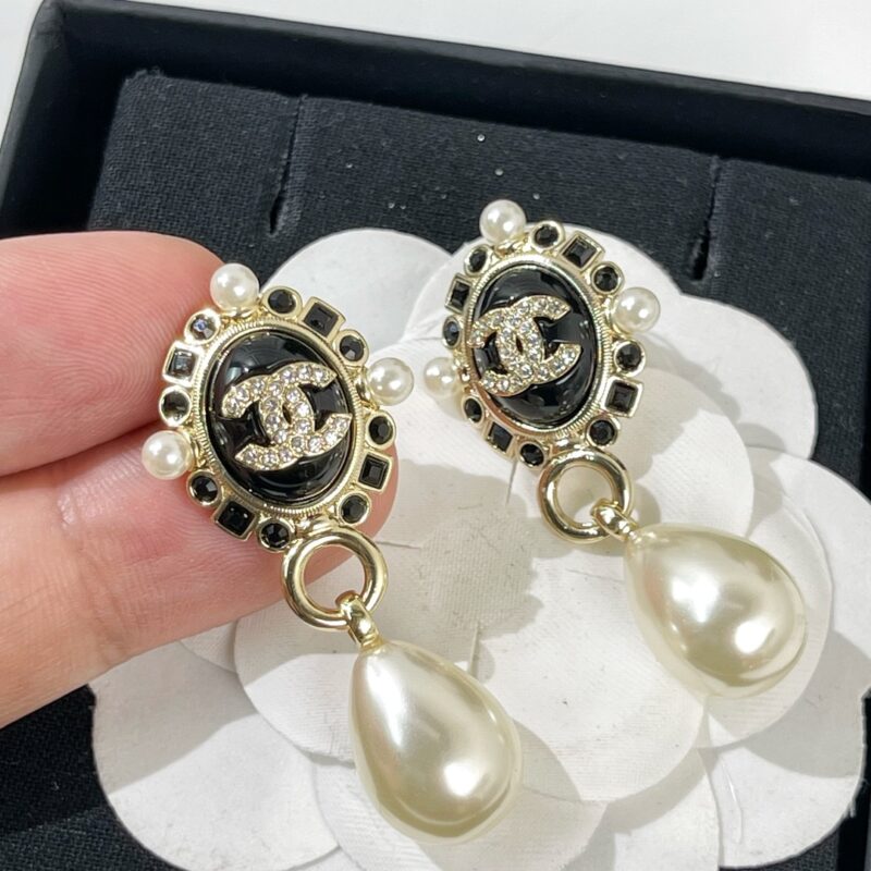 ☑️CHANEL香奈儿双c珍珠耳钉耳环 - Image 8