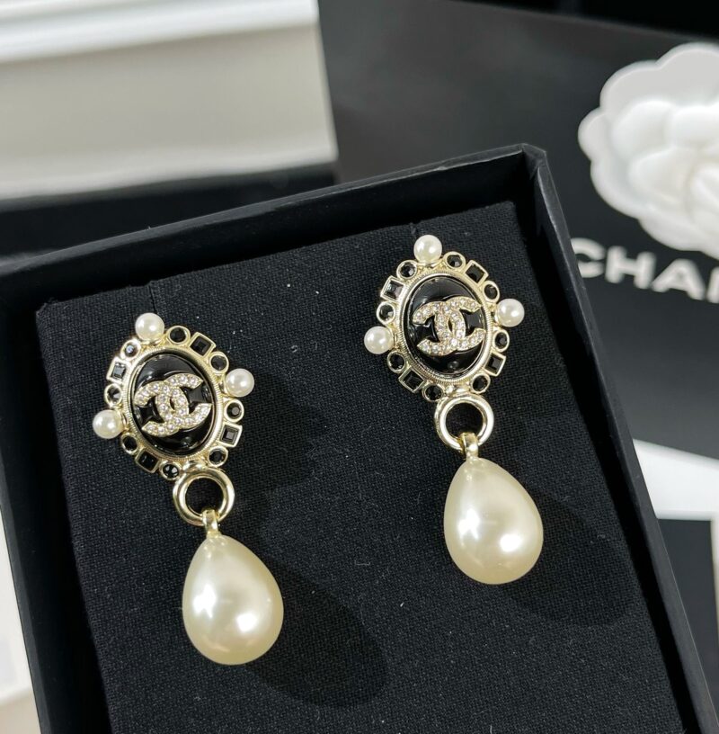 ☑️CHANEL香奈儿双c珍珠耳钉耳环 - Image 7