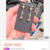☑️CHANEL香奈儿双c粉钻水滴耳钉耳环