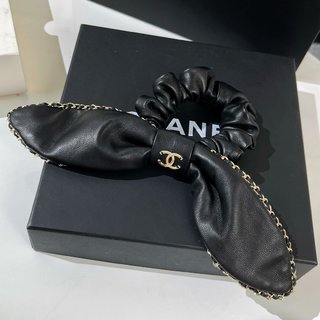 ☑️CHANEL香奈儿双c满钻蝴蝶结小羊皮发绳 手绳