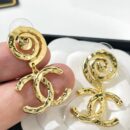 ☑️CHANEL香奈儿 金色 双c 耳钉耳环