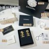 ☑️CHANEL香奈儿 金色 双c 耳钉耳环