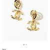 ☑️CHANEL香奈儿 金色 双c 耳钉耳环