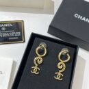 ☑️CHANEL香奈儿 金色 双c 耳钉耳环