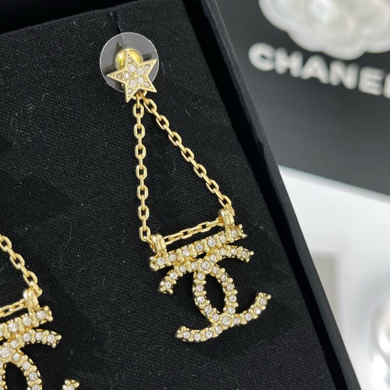 ☑️CHANEL香奈儿 金色 双c 星星 耳钉耳环 - Image 8