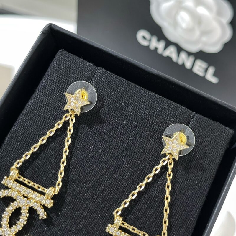 ☑️CHANEL香奈儿 金色 双c 星星 耳钉耳环 - Image 7