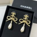 ☑️CHANEL香奈儿 双c 蝴蝶结 珍珠 耳钉耳环