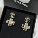 ☑️CHANEL香奈儿双c十字珍珠耳钉耳环