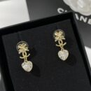 ☑️CHANEL香奈儿双c四叶草桃心耳钉耳环