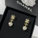 ☑️CHANEL香奈儿双c四叶草桃心耳钉耳环
