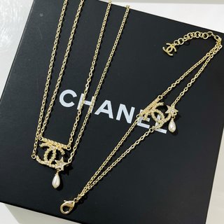 ☑️CHANEL香奈儿 金色 双c 星星 手链 项链