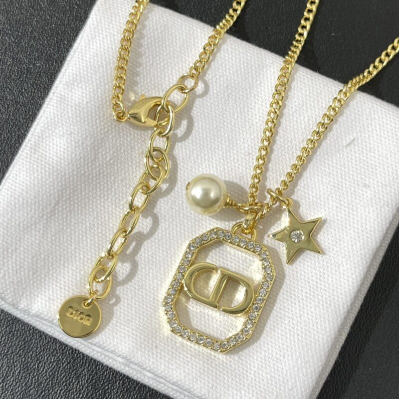 ☑️DIOR迪奥CD珍珠星星项链 耳钉 - Image 9