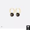 ☑️DIOR迪奥CD黑色珍珠耳钉耳环