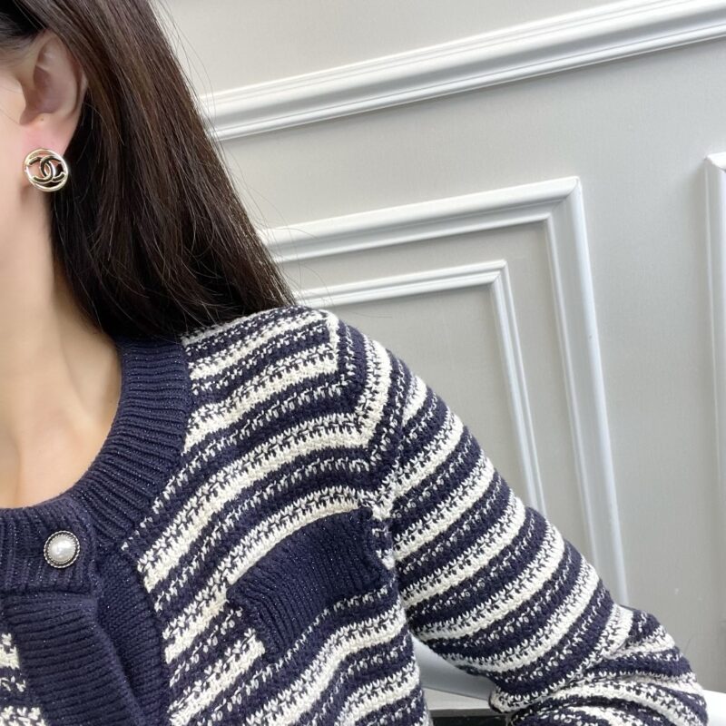☑️CHANEL香奈儿双c圆形耳钉耳环 - Image 9