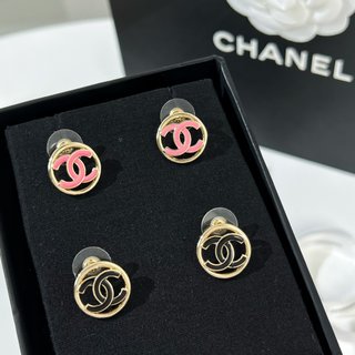 ☑️CHANEL香奈儿双c圆形耳钉耳环