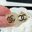 ☑️CHANEL香奈儿双c圆形耳钉耳环