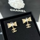 ☑️CHANEL香奈儿双c蝴蝶结耳钉耳环