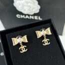 ☑️CHANEL香奈儿双c蝴蝶结耳钉耳环