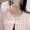 ☑️CHANEL香奈儿蝴蝶结黑皮绳珍珠项链颈链