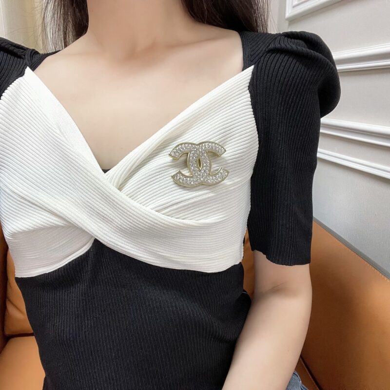 ☑️CHANEL香奈儿双c满钻胸针 - Image 7