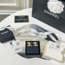 ☑️CHANEL香奈儿金色双c耳钉耳环