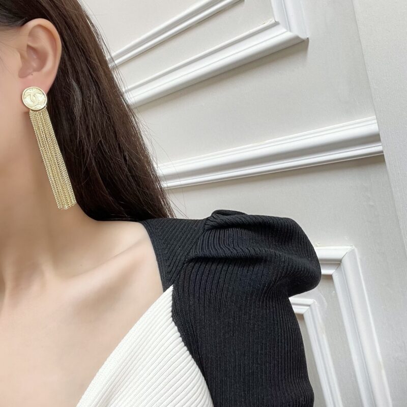 ☑️CHANEL香奈儿双c流苏耳钉耳环 - Image 9