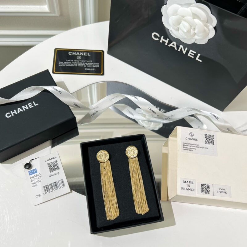 ☑️CHANEL香奈儿双c流苏耳钉耳环 - Image 2