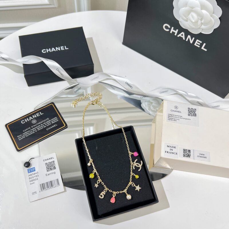 ☑️CHANEL香奈儿双c流苏彩色珠项链 - Image 2