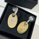 ☑️CHANEL香奈儿 双c 椭圆 耳钉耳环
