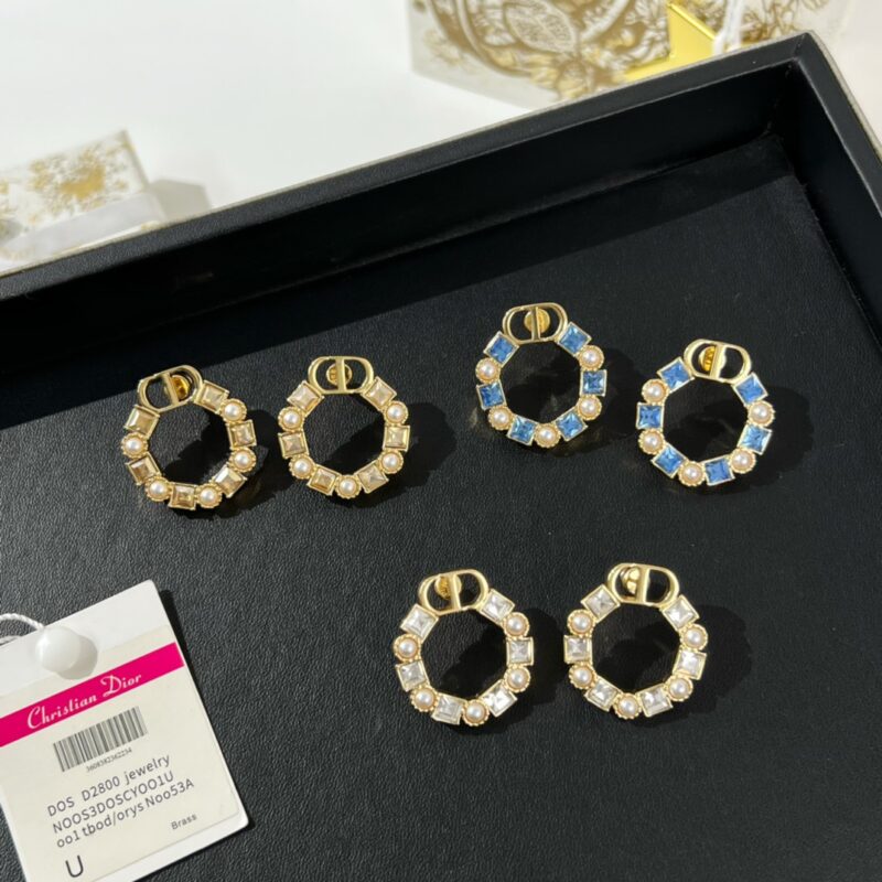 ☑️DIOR迪奥CD方钻耳钉耳环 - Image 8