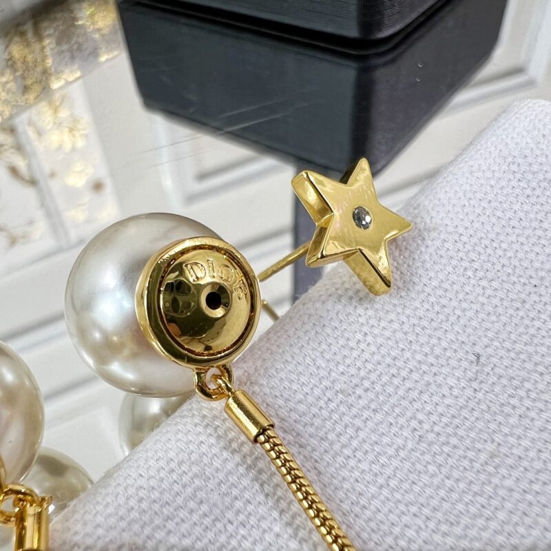 ☑️DIOR迪奥CD星星珍珠流苏耳钉耳环 - Image 10