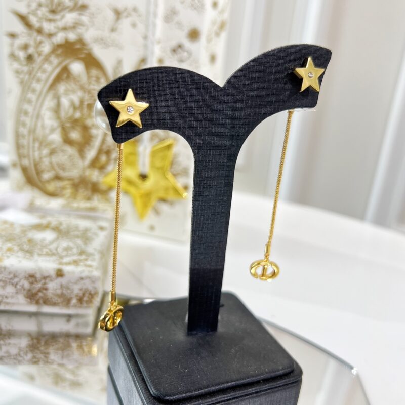 ☑️DIOR迪奥CD星星珍珠流苏耳钉耳环 - Image 7