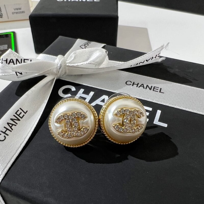 ☑️CHANEL香奈儿双c圆形耳钉耳环 - Image 8