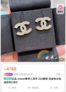 ☑️CHANEL香奈儿双c满钻耳钉耳环