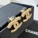 ☑️CHANEL香奈儿双c满钻耳钉耳环