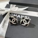 ☑️CHANEL香奈儿双c菱形耳钉耳环