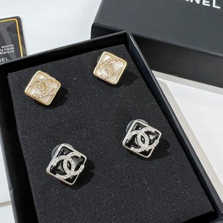 ☑️CHANEL香奈儿双c菱形耳钉耳环